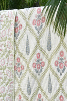 Pink City Floral Jaal Premium MulMul Cotton Quilt