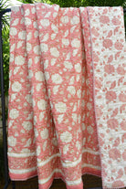 Pink Floral Quilt, Reversible Comfort : Jaipur Elegance