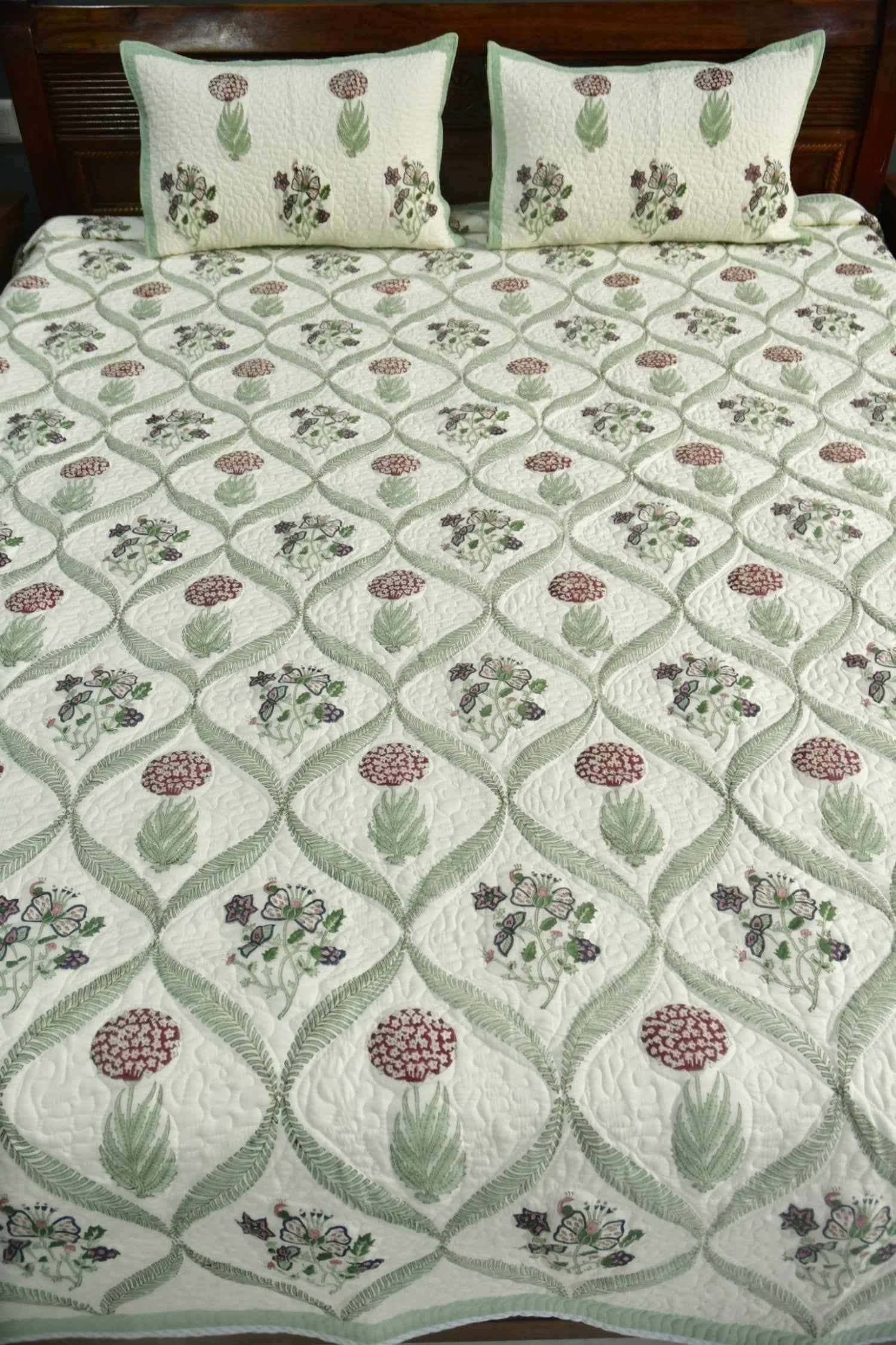 Butterfly & Floral Bedding set : Premium cotton