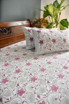 Hibiscus Bloom Bedsheet: Hand-Blocked Paradise