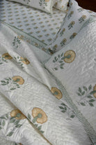 Flower of Hope Quilted Handblock bedcover