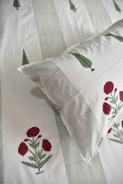 Luxurious Red Poppy Bedsheet | Hand-Blocked