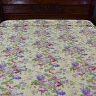 Yellow Floral Handblock Quilt -  Sunshine Elegance