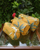 Mustard Yellow Utility Bag- Hand Block Print