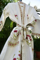 Bahaara Handblock Waffle Cotton Bathrobe