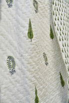 Green Cypress Quilt  / Rajai : Handblocked