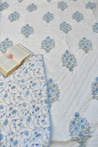 Aasmaani Buta Jaal Handblock Jaipuri Quilt