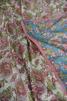 Blue Pink Reversible Mul Mul Cotton Dohar