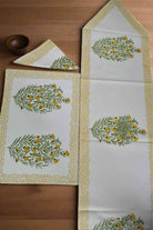 Pretty Yellow Buta Table Mat Napkin Runner