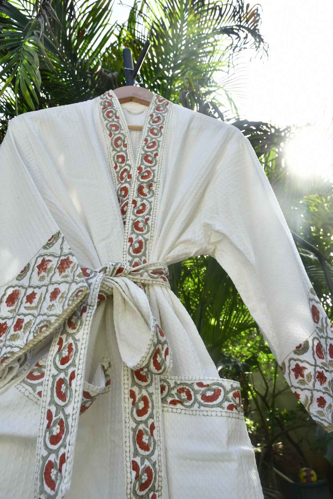 Royal Jaal Waffle Cotton Bathrobe