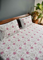 Hibiscus Bloom Bedsheet: Hand-Blocked Paradise