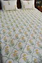 Yellow Jaal Handblock Bedcover : Timeless Design