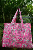 Happy Pink Floral Tote Bag: Carry a Touch of Spring Wherever You Go