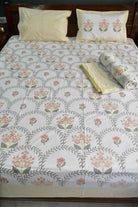 Basant Jaal Dohar Handblock Cotton Bedding set