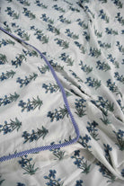 Blue Buti  Mul Mul Reversible Cotton Dohar