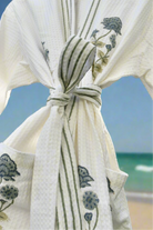 Royal Buta Handblock Waffle Cotton Bathrobe