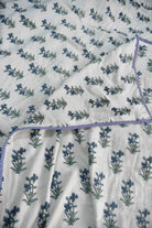 Blue Buti  Mul Mul Reversible Cotton Dohar