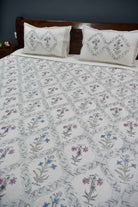 Classic Mughal Jaal Quilted Handblock Bedcover