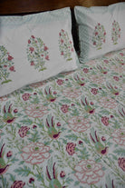 Floral and Bird Bedsheet : Handblock, Jaipuri