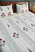 Red Poppy Quilted Bedcover | Premium luxury