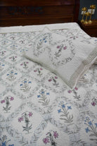 Classic Mughal Jaal Quilted Handblock Bedcover