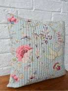 Mint Green Floral Cushion Covers