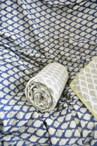 Deep Blue Bagru Print Dohar Handcrafted Comfort