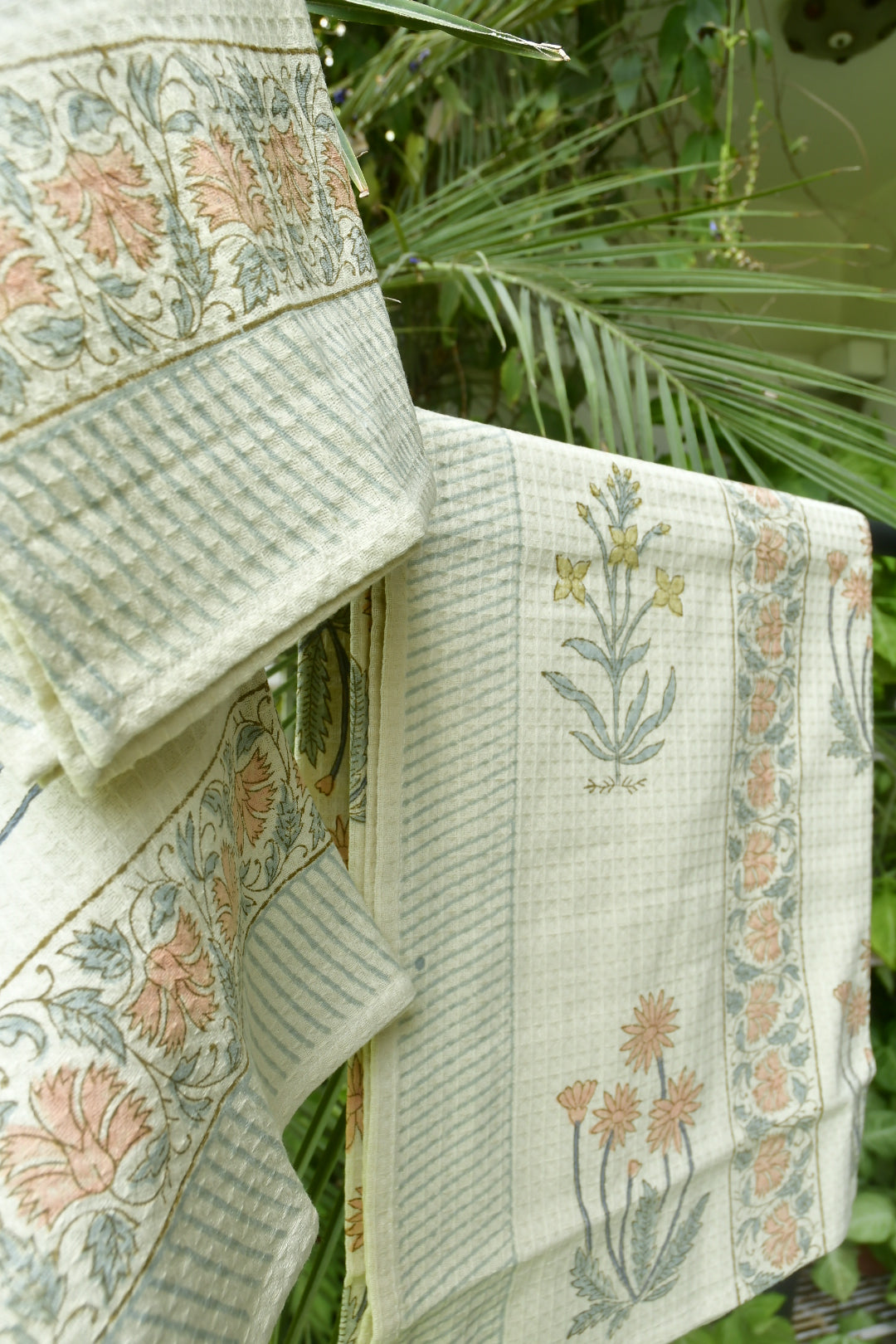 Saffron buta towel