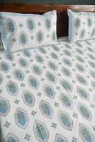Floral Hexagon Premium  HandBlock  Bedsheet
