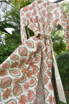 Floral Story waffle cotton bathrobe: soft & beautiful