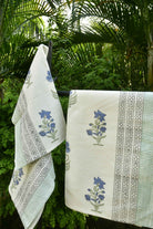 Blue Lily Bath & Hand Towel Set