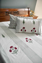 Luxurious Red Poppy Bedsheet | Hand-Blocked