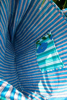 Blue Poppy Tote Bag Hand-Blocked : Big and trendy