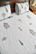 Floral Bliss Bedsheet: Jaipur Elegance, Soft Comfort