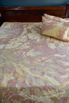 Earthy Marble Double Cotton Bedsheet