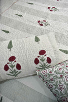 Red Poppy Quilted Bedcover | Premium luxury