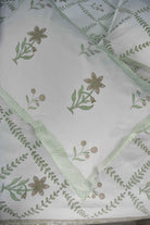 Green Jaal Hand Block Cotton Jaipuri Bedsheet