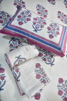 Burnt Pink Buta Dohar Cotton Bedding Set