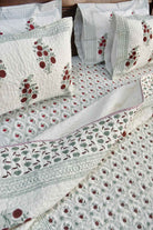 Red Flower Jaal Buta Bedding set : Hand Block Cotton