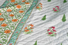 Kesari Baag Quilt, Jaipur Print, Handcrafted