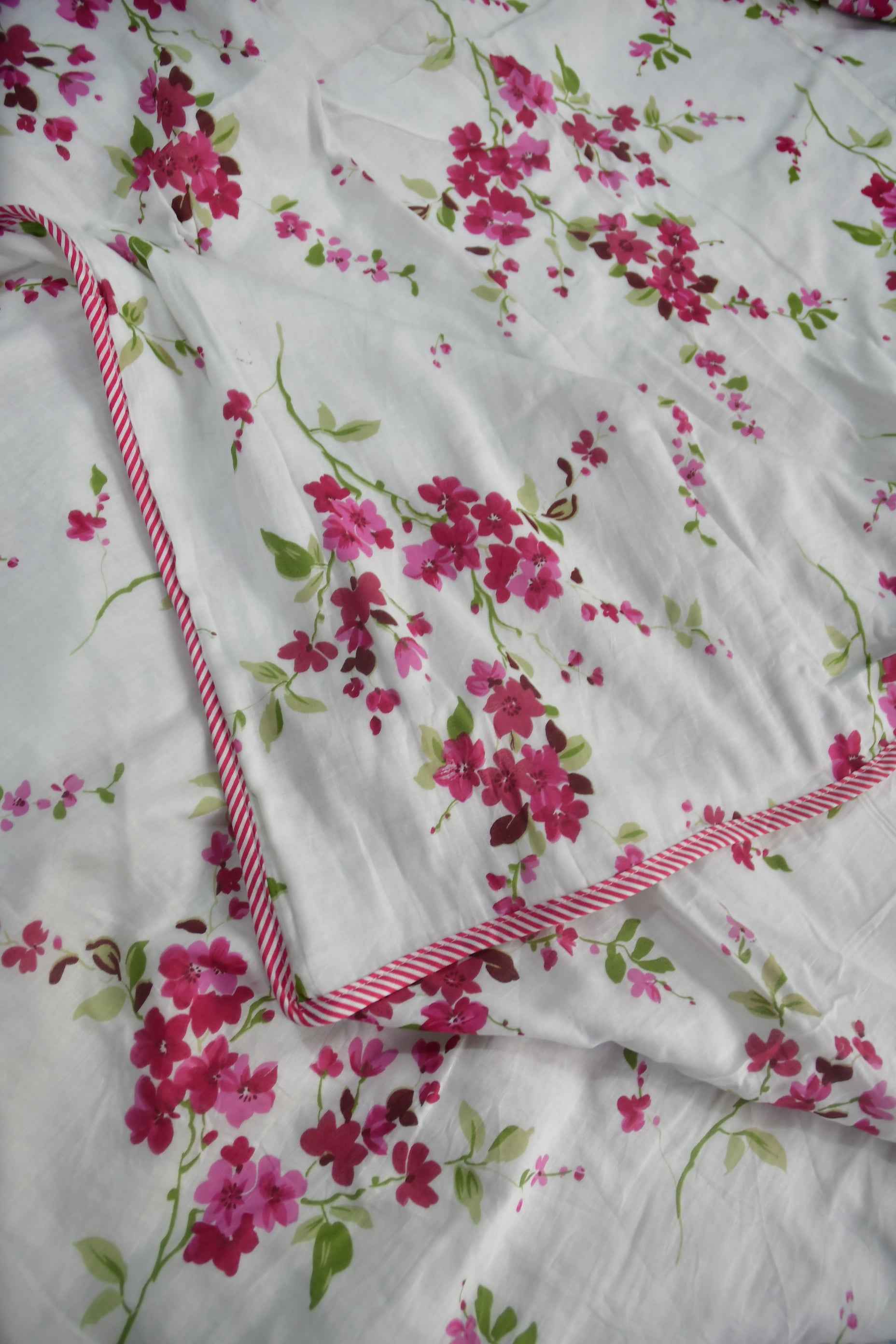 Pink Cherry blossom Print Handblock Dohar