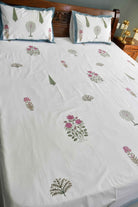 Floral Bliss Bedsheet: Jaipur Elegance, Soft Comfort