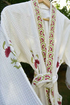 Bahaara Handblock Waffle Cotton Bathrobe