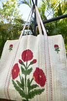 Red Poppy Flower Tote Bag
