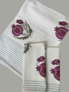 Pink Pomegranate Handblock Towel