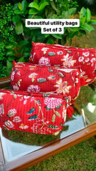 Red Utility Bag | Functional Style | Zipper | Waterproof