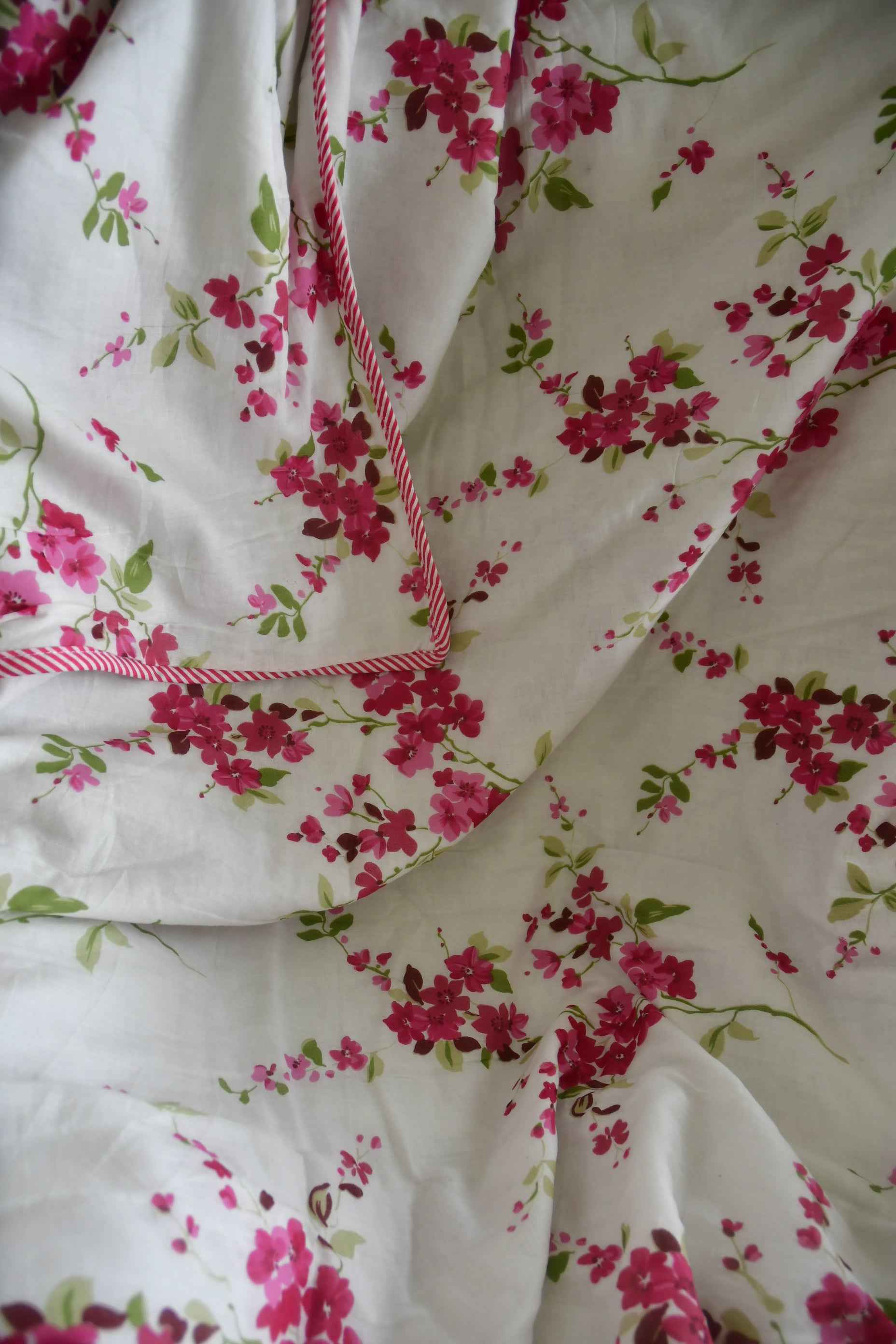 Pink Cherry blossom Print Handblock Dohar