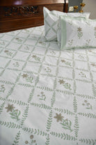 Green Jaal Hand Block Cotton Jaipuri Bedsheet