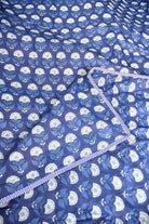 Blue Dabu Print Floral Reversible Cotton Dohar