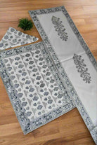 Grey and White Table Mat Napkin Runner